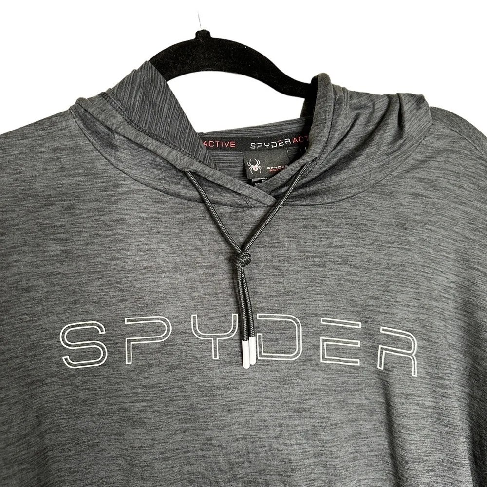 Spyder active Women’s Large 4 way stretch Fabric w/ thumb hole suits and hoodie - Picture 4 of 8